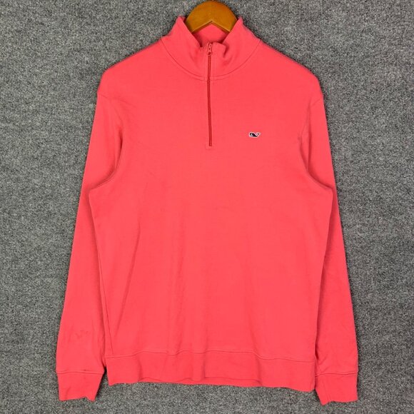 Vineyard Vines Quater Zip Mock Neck Pullover Sweatershirt Women‎ Medium - Picture 1 of 9